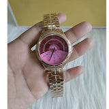 Michael Kors Lauryn Pink Dial Rose Gold Steel Strap Watch for Women - MK3722 Buy Now By Michael Kors