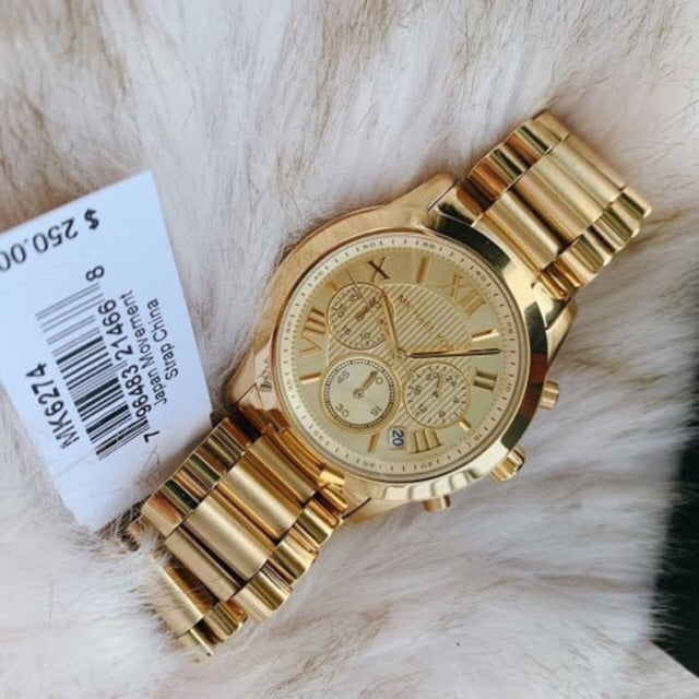 Michael Kors Cooper Gold Dial Gold Steel Strap Watch for Women - MK6274 Buy Now By Michael Kors