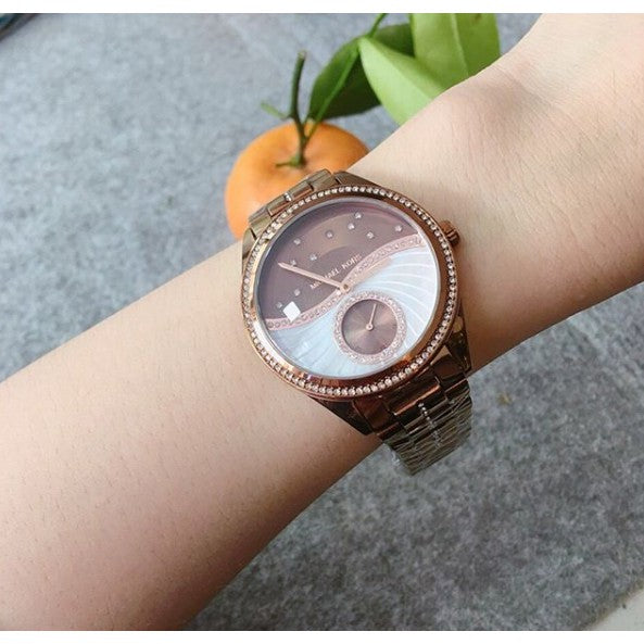 Michael Kors Lauryn Rose Gold Dial Brown Steel Strap Watch for Women - MK3757 Buy Now By Michael Kors
