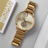 Michael Kors Portia Gold Dial Gold Steel Strap Watch for Women - MK3639 Buy Now By Michael Kors