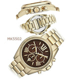Michael Kors Bradshaw Brown Dial Gold Steel Strap Watch for Women - MK5502 Buy Now By Michael Kors