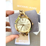 Michael Kors Runway Gold Dial Gold Steel Strap Watch for Women - MK3222 Buy Now By Michael Kors
