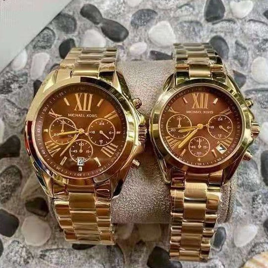 Michael Kors Bradshaw Brown Dial Gold Steel Strap Watch for Women - MK5502 Buy Now By Michael Kors