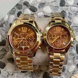 Michael Kors Bradshaw Brown Dial Gold Steel Strap Watch for Women - MK5502 Buy Now By Michael Kors