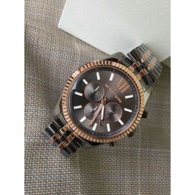 Michael Kors Lexington Chronograph Black Dial Two Tone Steel Strap Watch for Men - MK8561 Buy Now By Michael Kors