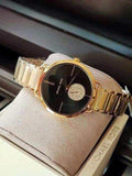 Michael Kors Portia Black Dial Gold Steel Strap Watch for Women - MK3788 Buy Now By Michael Kors