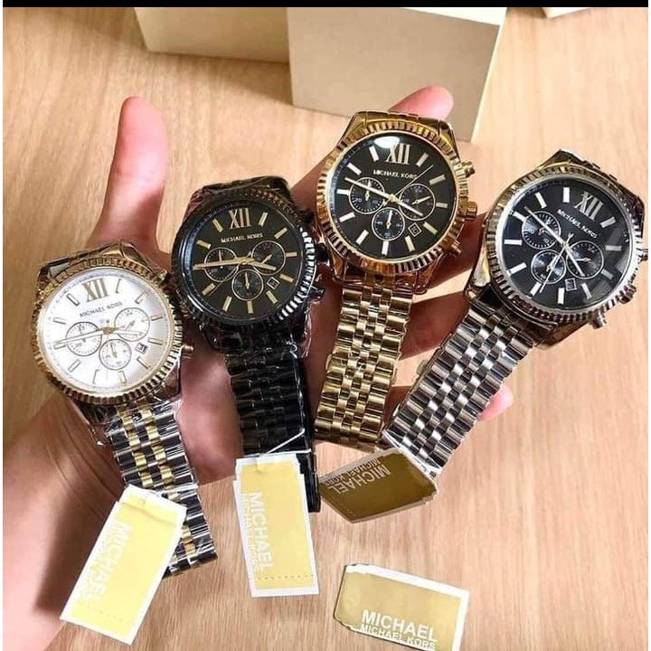 Michael Kors Lexington Chronograph Black Dial Black Steel Strap Watch for Men - MK8320 Buy Now By Michael Kors