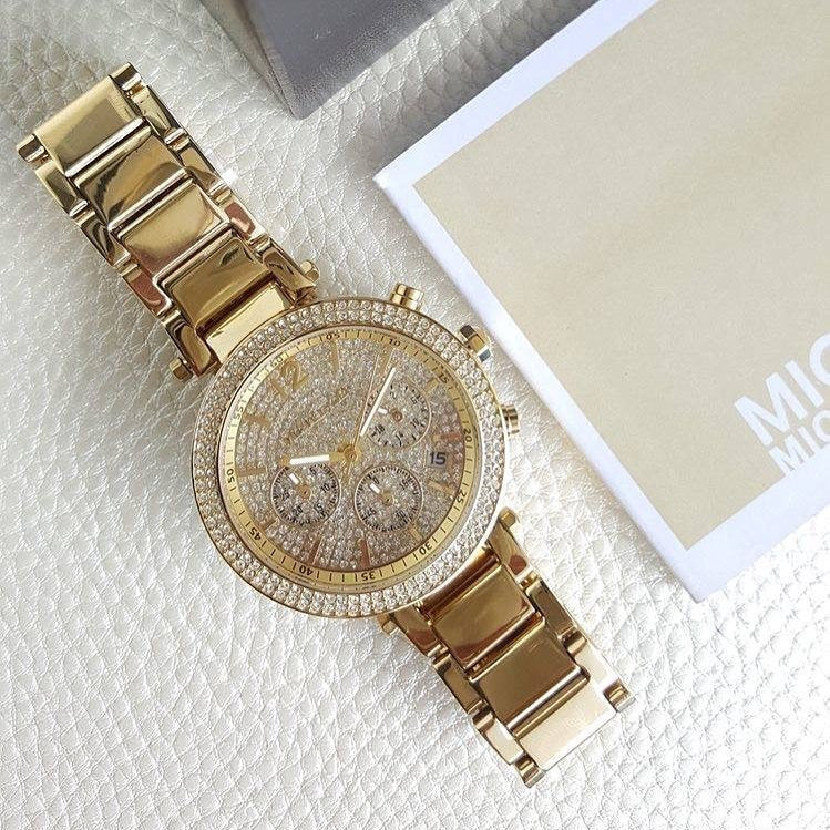 Michael Kors Parker Gold Dial Gold Steel Strap Watch for Women - MK5856 Buy Now By Michael Kors