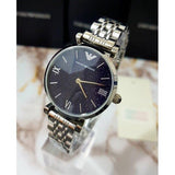 Emporio Armani Gianni T Bar Dark Blue Dial Silver Stainless Steel Watch For Women - AR11091 Buy Now By Emporio Armani
