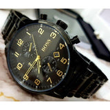 Hugo Boss Aeroliner Black Dial Black Steel Strap Watch for Men - 1513275 Buy Now By Hugo Boss