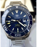 Tag Heuer Aquaracer Calibre 5 Blue Dial Silver Steel Strap Watch for Men - WAY201B.BA0927 Buy Now By Tag Heuer