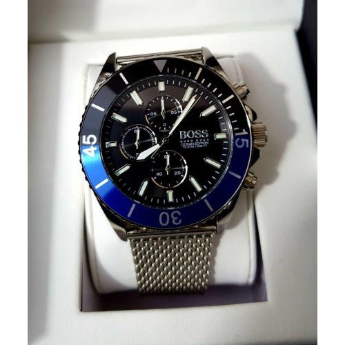 Hugo Boss Ocean Edition Black Dial Silver Mesh Strap Watch for Men - 1513742 Buy Now By Hugo Boss