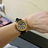 Guess Cosmic Multifunction Black Dial Black Silicone Strap Watch For Women - GW0466L1 Buy Now By Guess