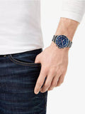 Michael Kors Bayville Chronograph Blue Dial Grey Steel Strap Watch For Men - MK8727 Buy Now By Michael Kors