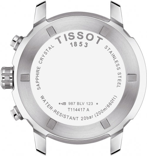 Tissot PRC 200 Chronograph Quartz Blue Dial Silver Steel Strap Watch For Men - T114.417.11.047.00 Buy Now By Tissot