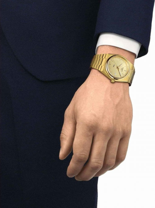 Tissot PRX Gold Dial Gold Steel Strap Watch for Men - T137.210.33.021.00 Buy Now By Tissot