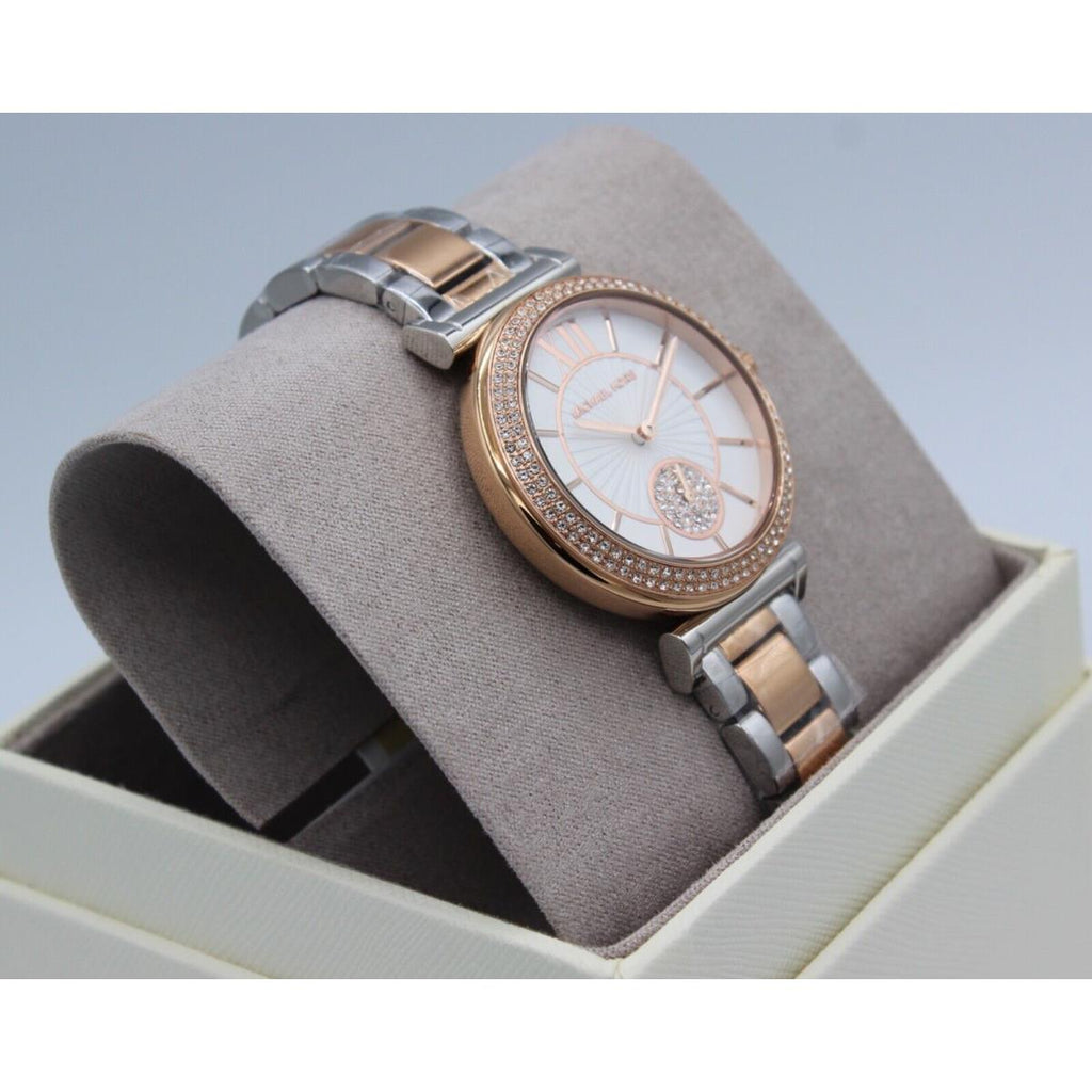 Michael Kors Abbey Three-Hand White Dial Two Tone Steel Strap Watch for Women - MK4616 Buy Now By Michael Kors