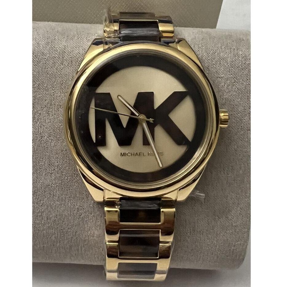 Michael Kors Janelle Three-Hand Gold Dial Two Tone Steel Strap Watch For Women - MK7136 Buy Now By Michael Kors