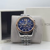 Michael Kors Lexington Chronograph Blue Dial Silver Steel Strap Watch For Men - MK8689 Buy Now By Michael Kors