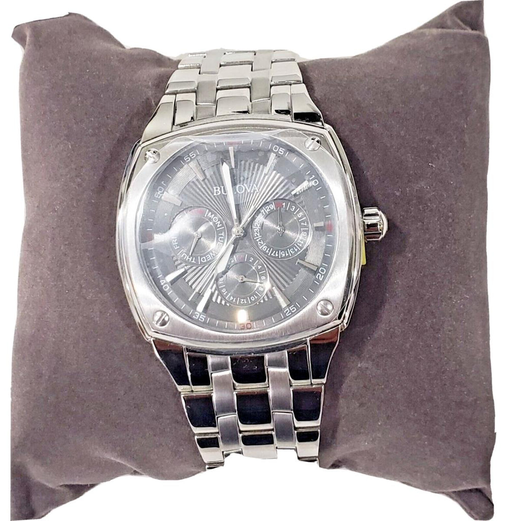 Bulova Classic Collection Multifunction Grey Dial Silver Steel Strap Watch for Men - 96C148 Buy Now By Bulova