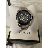 Gucci Dive Snake Black Dial Silver Steel Strap Watch For Men - YA136218 Buy Now By Gucci