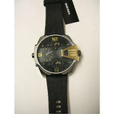 Diesel Uber Chief Two Hand Black Dial Black Leather Strap Watch For Men - DZ7377 Buy Now By Diesel