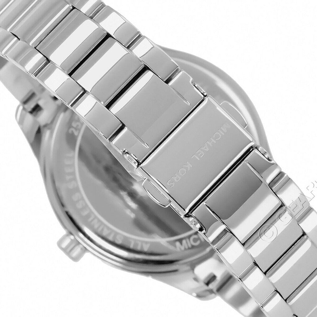 Michael Kors Layton Three Hand Pink Dial Silver Steel Strap Watch For Women - MK7298 Buy Now By Michael Kors