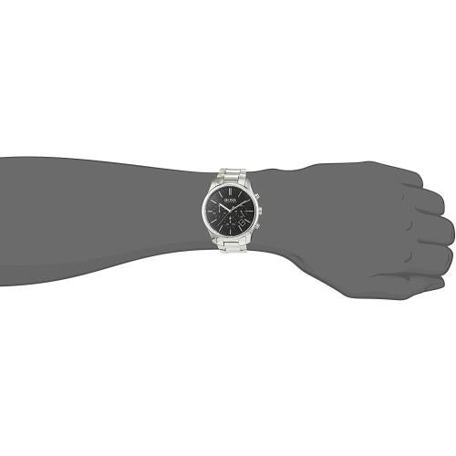 Hugo Boss Commander Black Dial Silver Steel Strap Watch for Men - 1513433 Buy Now By Hugo Boss