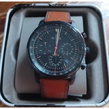 Fossil Goodwin Luggage Chronograph Black Dial Brown Leather Strap Watch for Men - FS5501 Buy Now By Fossil