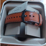 Fossil Goodwin Luggage Chronograph Black Dial Brown Leather Strap Watch for Men - FS5501 Buy Now By Fossil