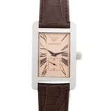 Emporio Armani Classic Beige Dial Brown Leather Strap Watch For Men - AR0154 Buy Now By Emporio Armani
