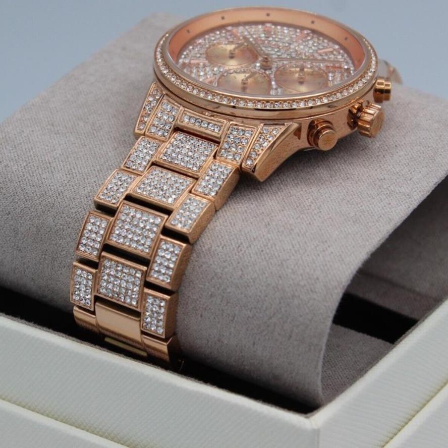 Michael Kors Layton Chronograph Rose Gold Dial Rose Gold Steel Strap Watch For Women - MK7285 Buy Now By Michael Kors