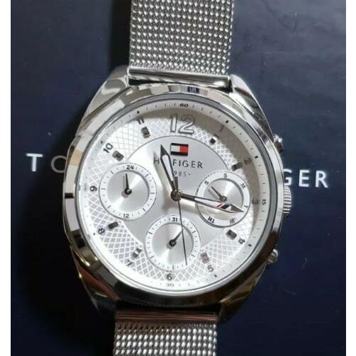 Tommy Hilfiger Mia Silver Dial Silver Mesh Bracelet Watch for Men - 1781628 Buy Now By Tommy Hilfiger