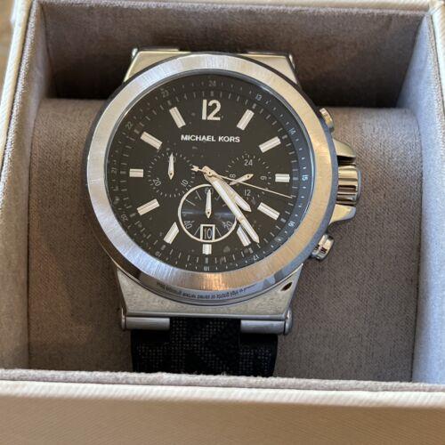 Michael Kors Dylan Chronograph Black Dial Black Rubber Strap Watch For Men - MK8903 Buy Now By Michael Kors