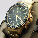 Fossil Bannon Multifunction Chronograph Green Dial Gold Steel Strap Watch for Men - BQ2493 Buy Now By Fossil