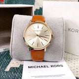 Michael Kors Jaryn Quartz Gold Dial Brown Leather Strap Watch For Women - MK2496 Buy Now By Michael Kors