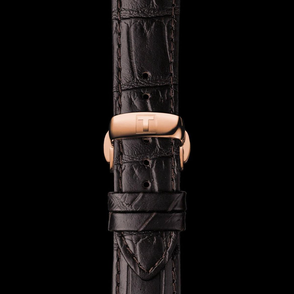 Tissot T Classic Chemin Des Tourelles Powermatic 80 Brown Dial Brown Leather Strap Watch for Men - T099.407.36.447.00 Buy Now By Tissot