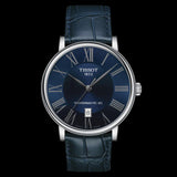 Tissot Carson Premium Powermatic 80 Blue Dial Blue Leather Strap Watch For Men - T122.407.16.043.00 Buy Now By Tissot