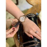 Bulova Crystal Collection Silver Dial Two Tone Steel Strap Watch for Women - 98N100 Buy Now By Bulova