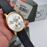 Calvin Klein City Chronograph Silver Dial Black Leather Strap Watch for Men - K2G275C6 Buy Now By Calvin Klein