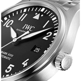 IWC Pilot’s Watch Mark XVIII Black Dial Silver Steel Strap Watch for Men - IW327015 Buy Now By IWC