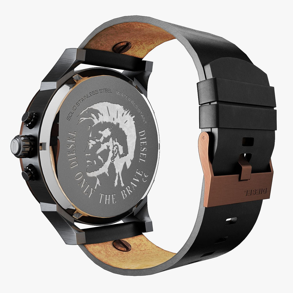 Diesel Mr Daddy 2.0 Chronograph Black Dial Black Steel Strap Watch For Men - DZ7400 Buy Now By Diesel