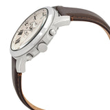 Fossil Grant Chronograph White Dial Brown Leather Strap Watch for Men - FS4735 Buy Now By Fossil