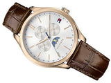 Tommy Hilfiger Oliver Chronograph White Dial Brown Leather Strap Watch for Men - 1791306 Buy Now By Tommy Hilfiger