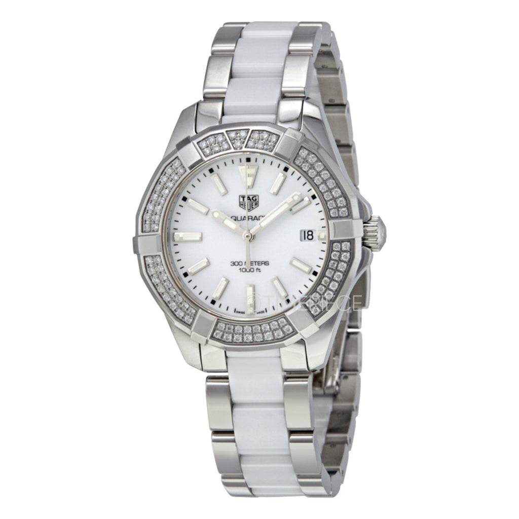Tag Heuer Aquaracer Diamonds White Dial Two Tone Steel Strap Watch for Women - WAY131F.BA0914 Buy Now By Tag Heuer