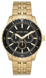 Michael Kors Cunningham Multifunction Black Dial Gold Steel Strap Watch For Men - MK7154 Buy Now By Michael Kors