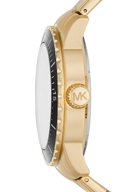 Michael Kors Cunningham Multifunction Black Dial Gold Steel Strap Watch For Men - MK7154 Buy Now By Michael Kors