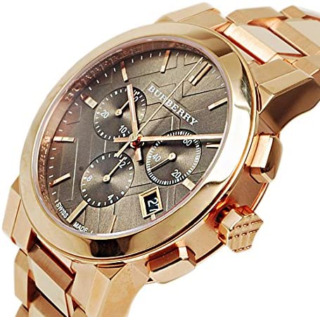 Burberry The City Grey Dial Rose Gold Steel Strap Unisex Watch - BU9754 Buy Now By Burberry
