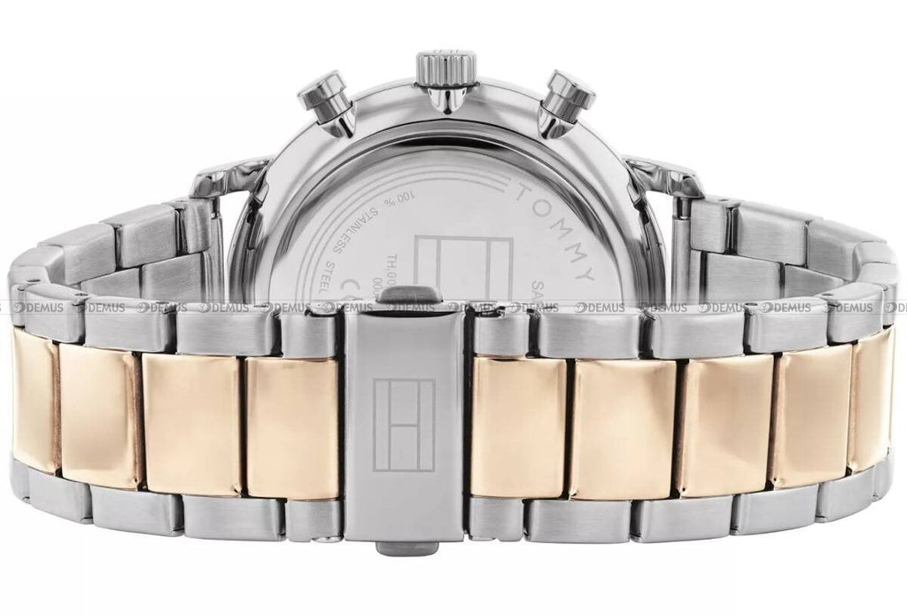 Tommy Hilfiger Legend Chronograph Black Dial Two Tone Steel Strap Watch For Men - 1710570 Buy Now By Tommy Hilfiger