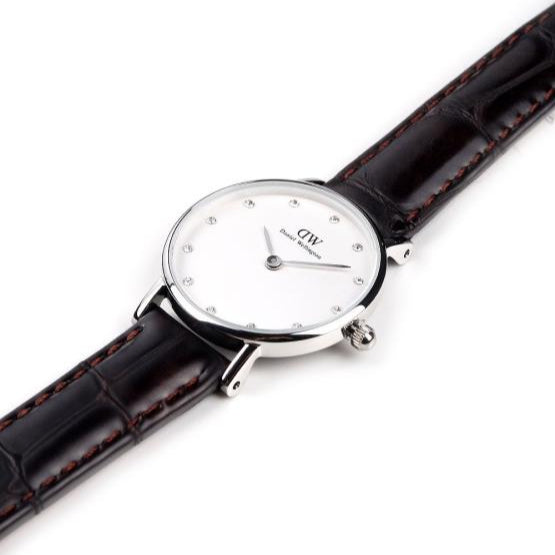 Daniel Wellington York White Dial Brown Leather Strap Watch For Women - DW00100069 Buy Now By Daniel Wellington